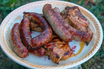 Kupaty, fried in the grill. 2012 year, Ukraine. Delicious! A lot of calories, it is not advisable to eat those who are on a diet