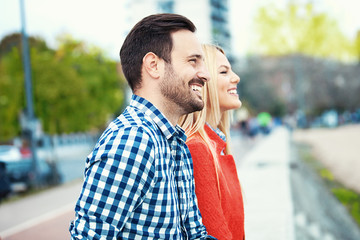 Couple enjoying spring