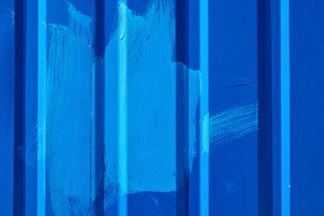 blue ridged steel wall, background photo texture