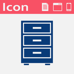 cabinet vector flat icon