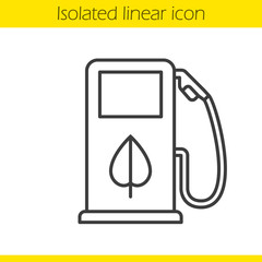 Eco fuel concept linear icon