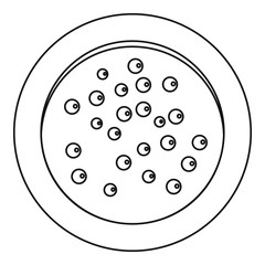 Heap of pepper peppercorns on a plate icon