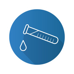 Chemical experiment flat linear long shadow icon