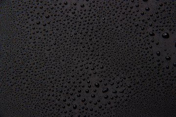 Drops of water on a black background.