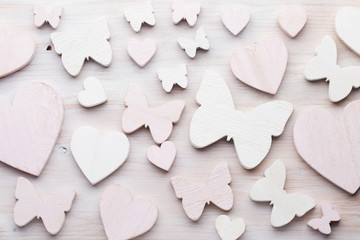 Obraz premium Easter decorations on a beautiful background. Greeting Card.