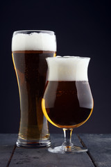 Still Life with a draft beer by the glass.