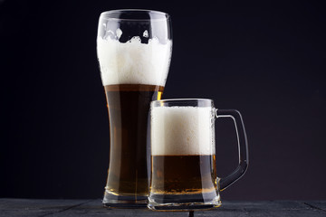 Still Life with a draft beer by the glass.