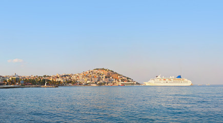Fototapeta na wymiar Morning panorama of Kusadasi Turkey