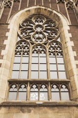 Obraz premium Beautiful gothic window on the facade of the Church of St. Olga and Elizabeth