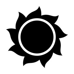 sun silhouette vector symbol icon design.