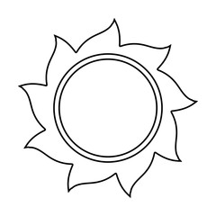 sun silhouette vector symbol icon design.