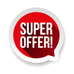 Super Offer sticker speech bubble red