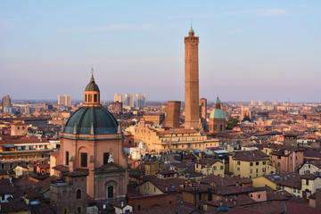 Bologna dall'alto (veduta dalla Basilica di San Petronio) - obrazy, fototapety, plakaty