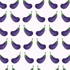 eggplant nutrition seamless pattern image vector illustration eps 10
