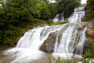 Large waterfall in the Ukrainian Carpathians