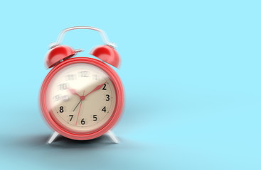 red alarm clock in 3D

