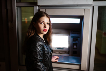 Woman at ATM