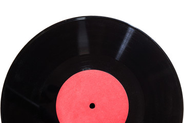 Vinyl disc with red label