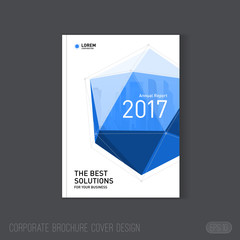 Obraz premium Corporate brochure cover design template. Good for catalog, annual report, poster or flyer.