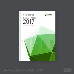 Fototapeta premium Corporate brochure cover design template. Good for catalog, annual report, poster or flyer.