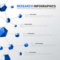 Research infographics concept template.