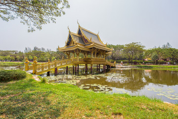 Naklejka premium SAMUT PRAKAN, THAILAND, MARCH, 6, 2017 - The Sala of Ten Reincarnations in Ancient City Park, Muang Boran, Samut Prakan province, Thailand