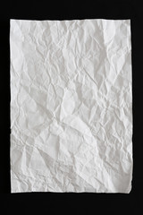 Crumpled white paper texture, paper background