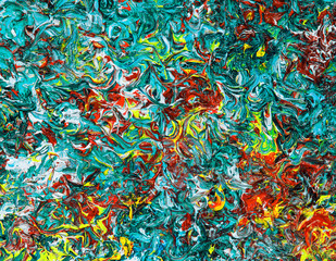 Fototapeta premium Colourful background of oil paints. Filter effect