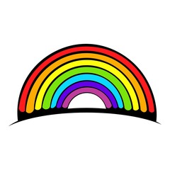 Rainbow icon, icon cartoon