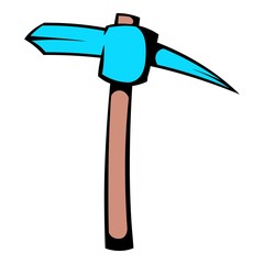 Pickaxe icon, icon cartoon