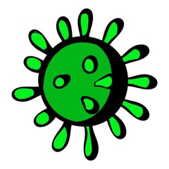 Virus icon, icon cartoon