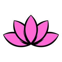 Lotus flower icon, icon cartoon