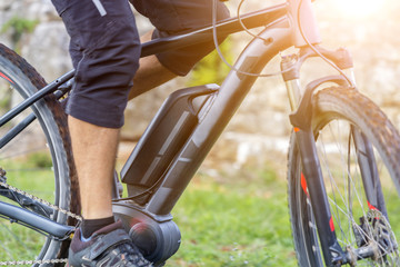 Close up of battery of an E-Mountainbike © mmphoto