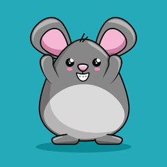 Obraz na płótnie Canvas cute mouse character kawaii style vector illustration design