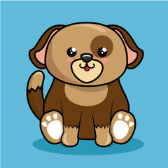 Obraz na płótnie Canvas cute dog character kawaii style vector illustration design
