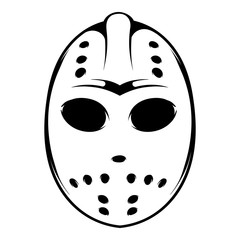 Fototapeta premium Hockey mask icon, icon cartoon