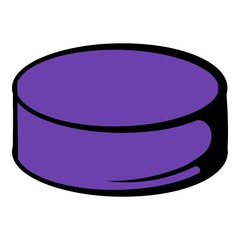 Hockey puck icon, icon cartoon