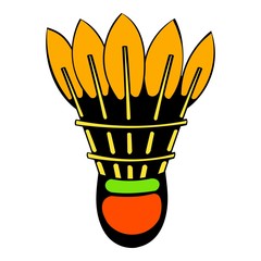 Shuttlecock icon, icon cartoon