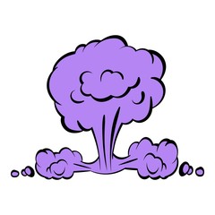 Nuclear explosion icon, icon cartoon