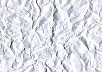 Abstract white background of crumpled white paper sheet