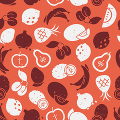 Pattern with fruits