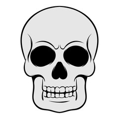 Skull icon, icon cartoon