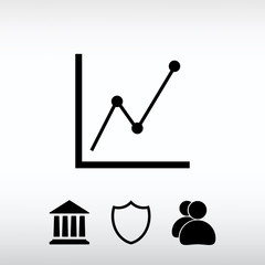 Infographic, chart  icon, vector illustration. Flat design style