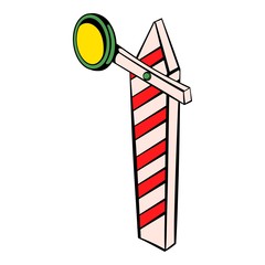 Rail semaphore icon, icon cartoon
