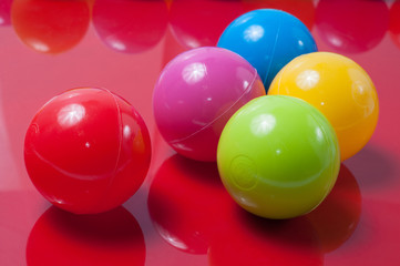 Plastic colored children's balls