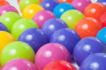 Fototapeta na wymiar Plastic colored children's balls