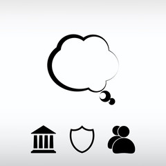 comic speech bubbles icon, vector illustration. Flat design styl