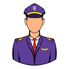 Captain of the aircraft icon, icon cartoon
