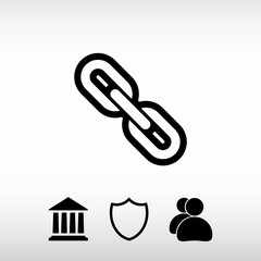 chain link  icon, vector illustration. Flat design style