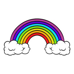 Rainbow icon, icon cartoon